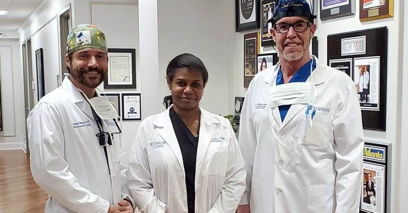 Drs. Ken Anderson and Jeremy Wetzel Welcome Dr. Latrice Hogue at Flagship Alpharetta Surgical Center